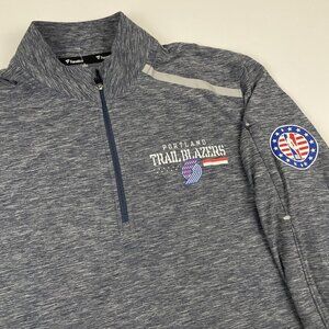 Fanatics Portland Trail Blazers 1/4 Zip Active Pullover Men’s L Poly Stretch